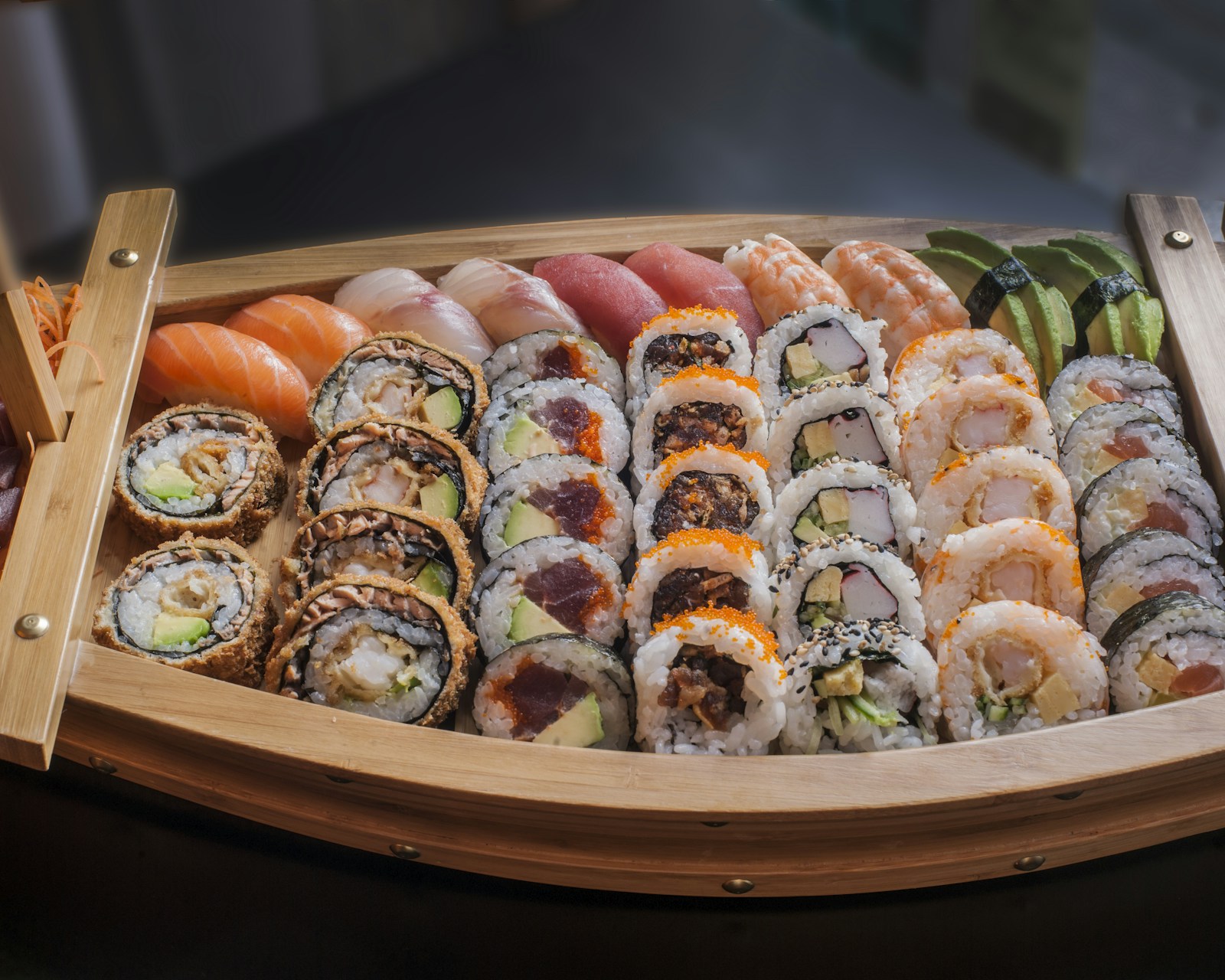 Fresh tuna and seafood at a Japanese fish market